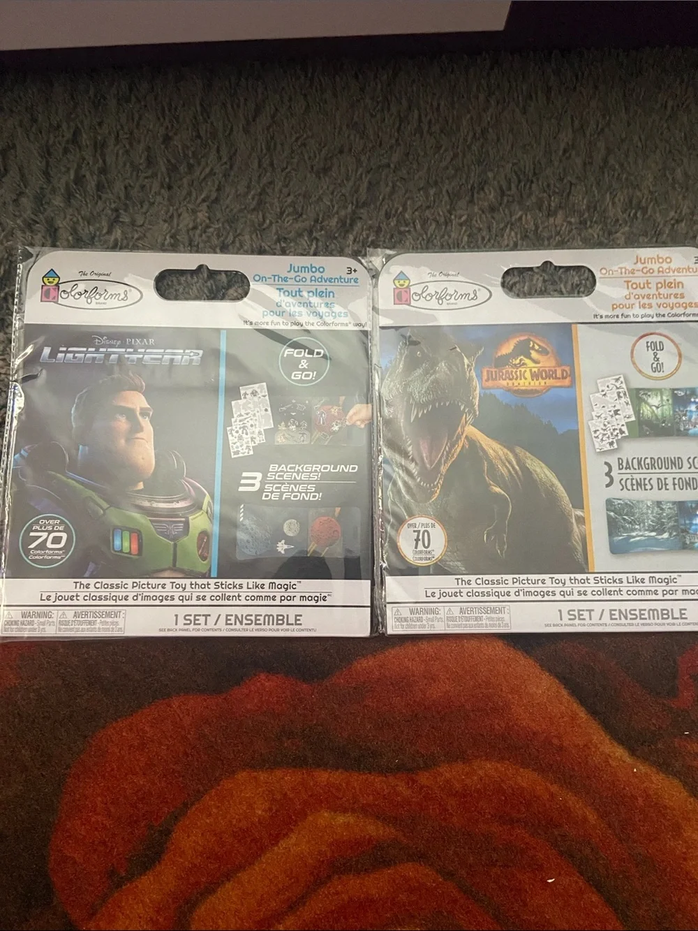 Disney Pixar Lightyear & Jurassic World Jumbo On-The-Go Adventure Packs - Blue